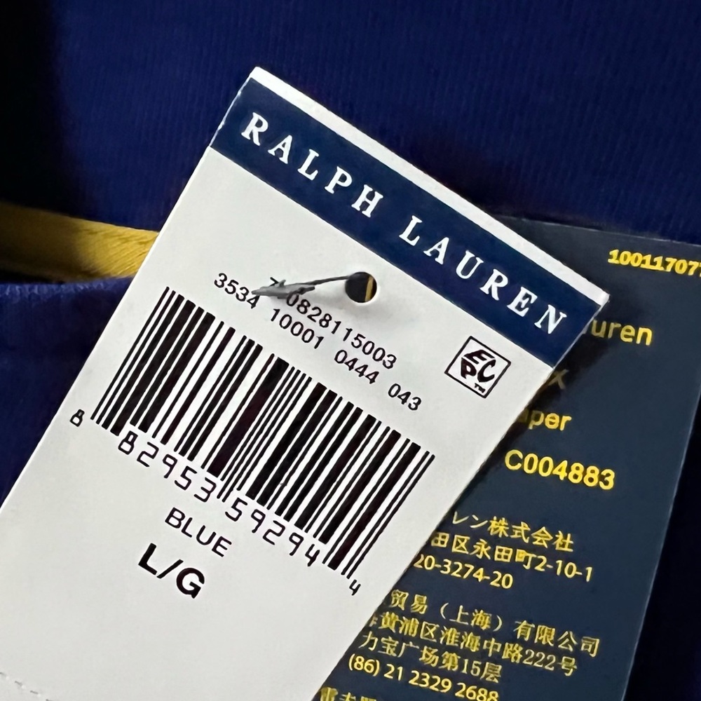 POLO RALPH LAUREN Double Knit Tech Panel Logo Jogger Sweatsuit Blue Size L - Picture 12 of 12